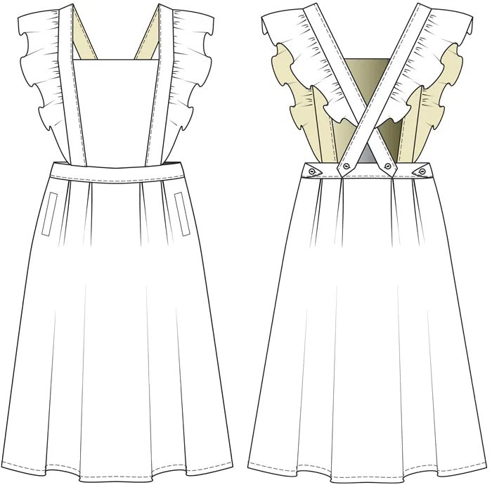 You Made My Day 19th of January Ruffles Overall Dress and Skirt