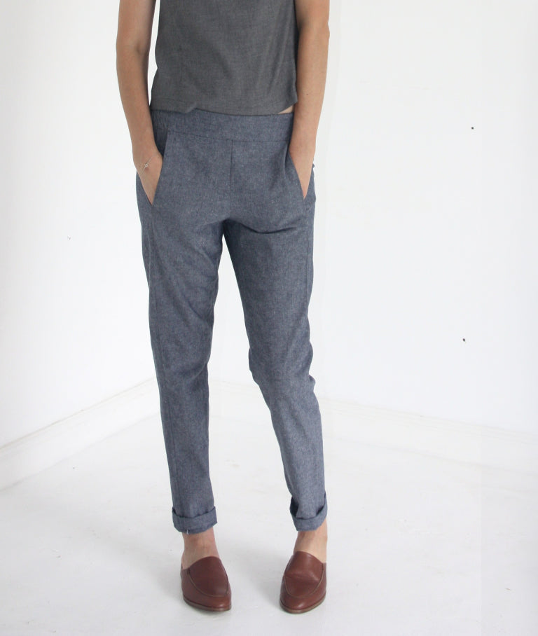 French Navy Calyer Pants