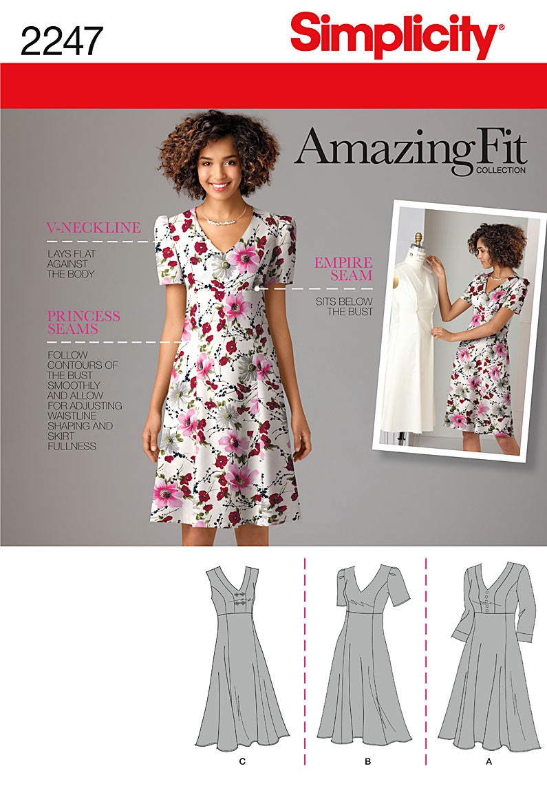 Simplicity Amazing Fit Dress S2247 – The Fold Line