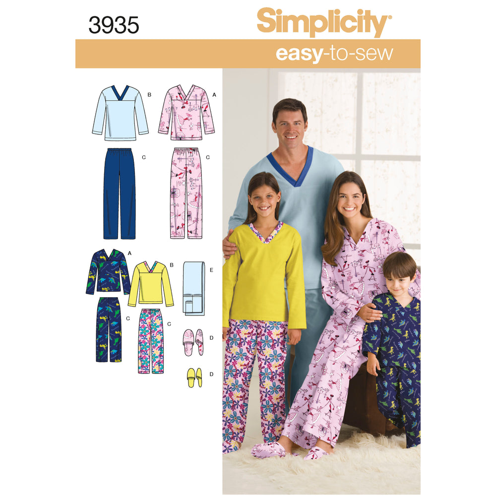 Simplicity Family Pyjamas S3935