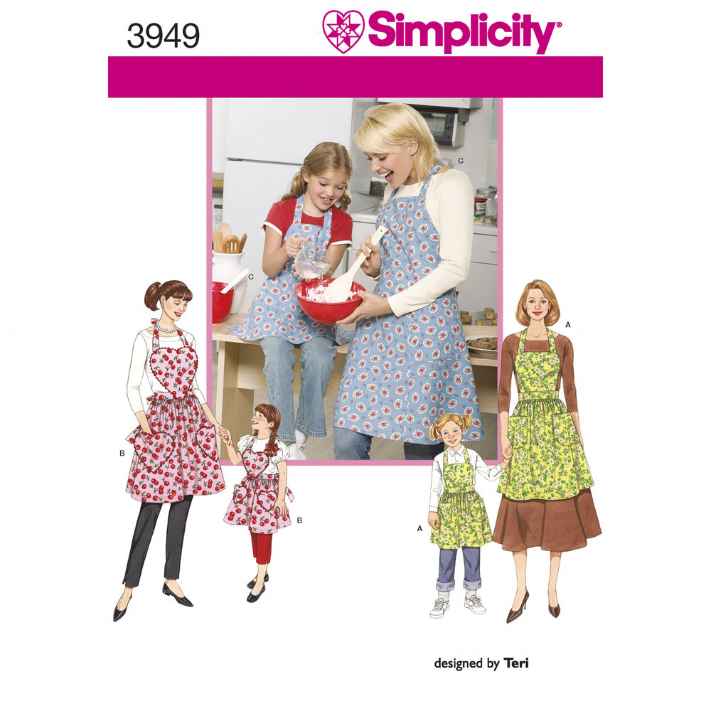 Simplicity Women's/Children's Aprons S3949