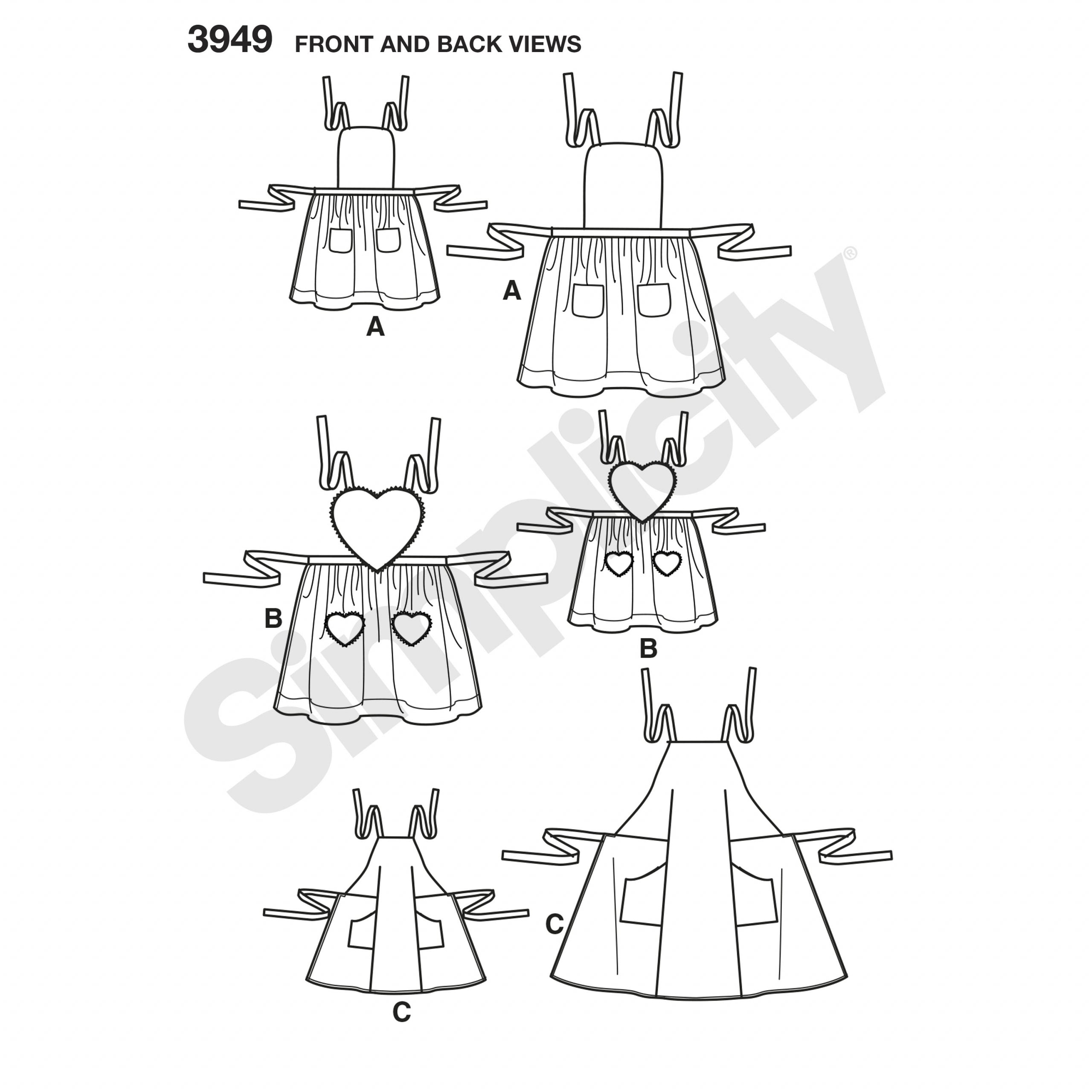 Simplicity Women's/Children's Aprons S3949