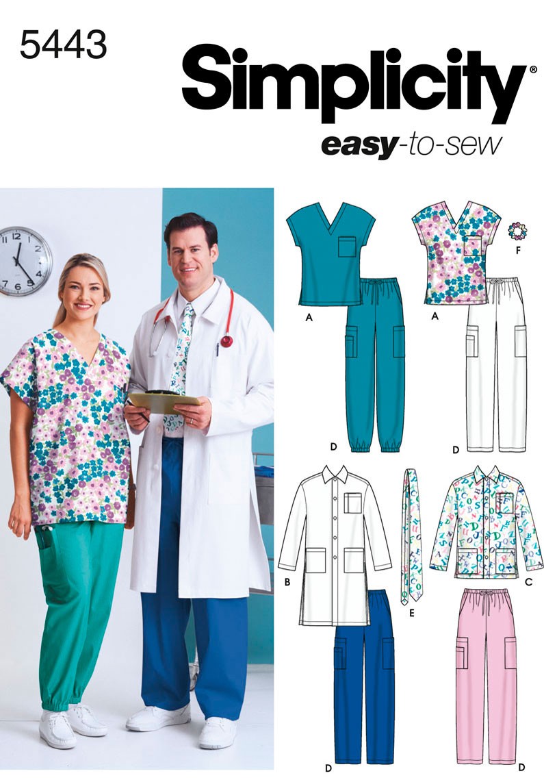 Simplicity Unisex Scrubs S5443