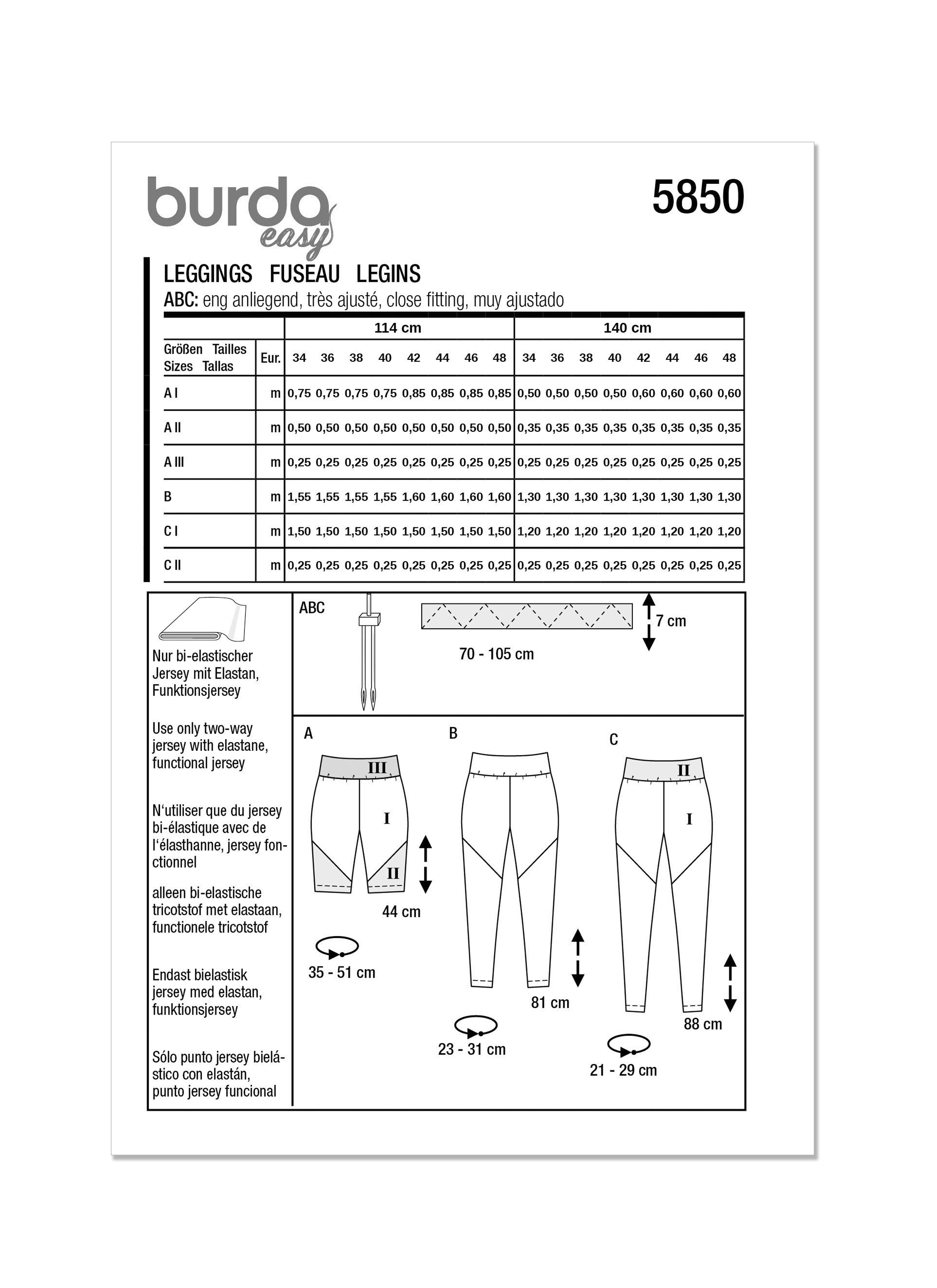 Burda Leggings 5850