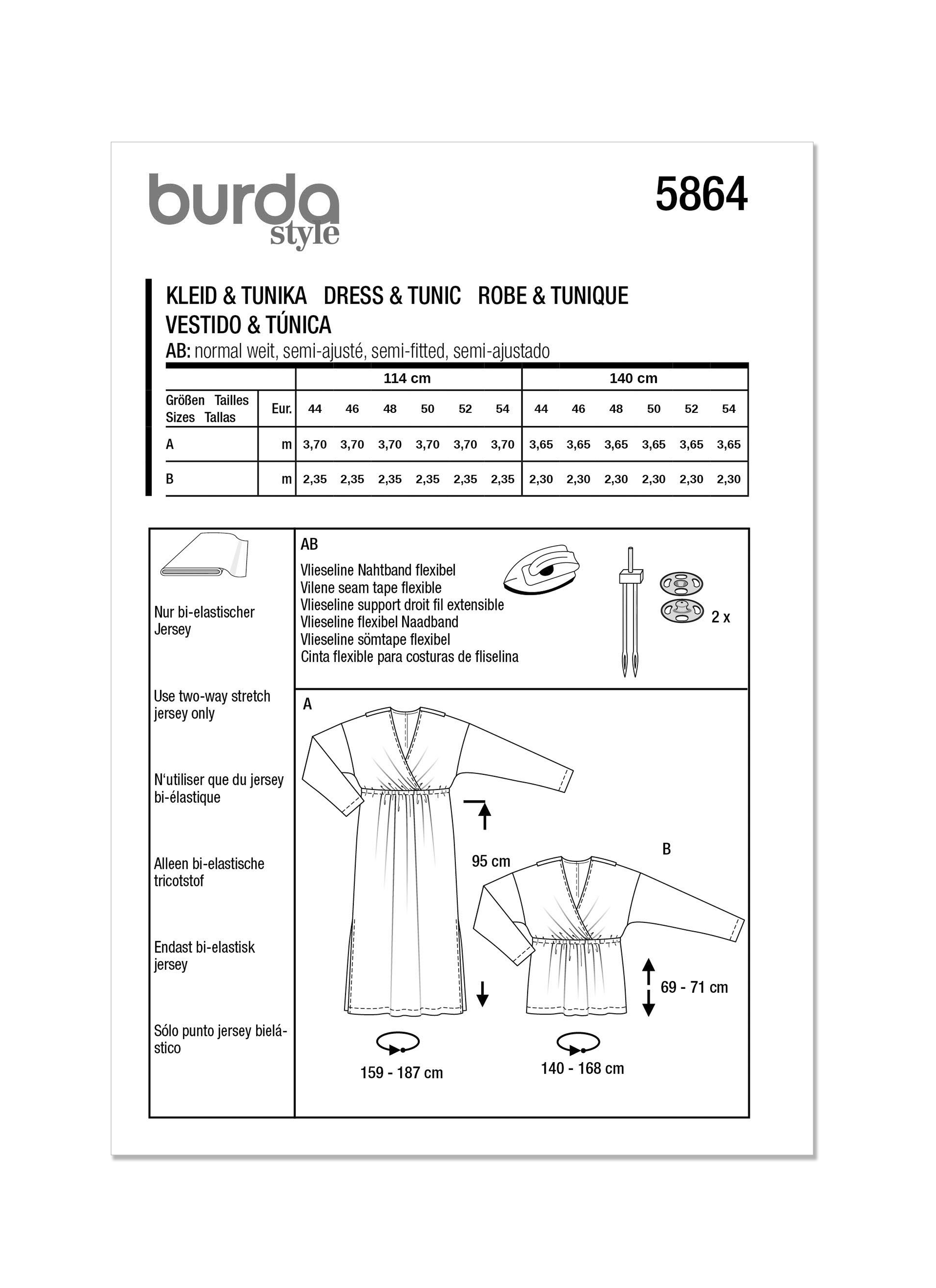 Burda Dress & Tunic 5864