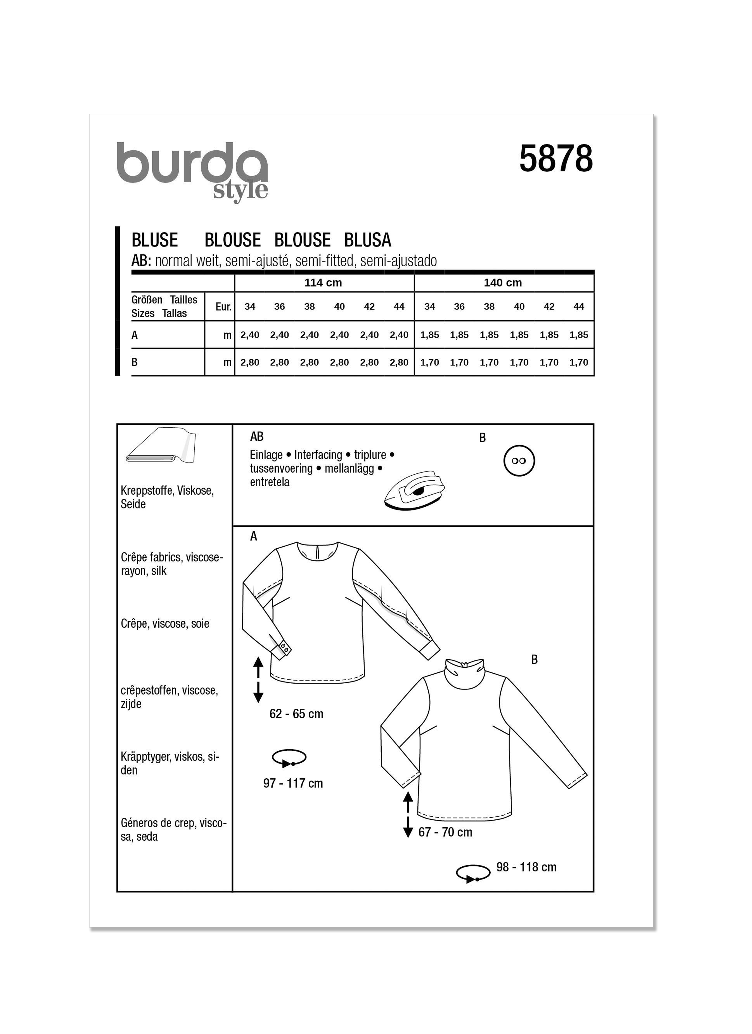 Burda Blouses 5878