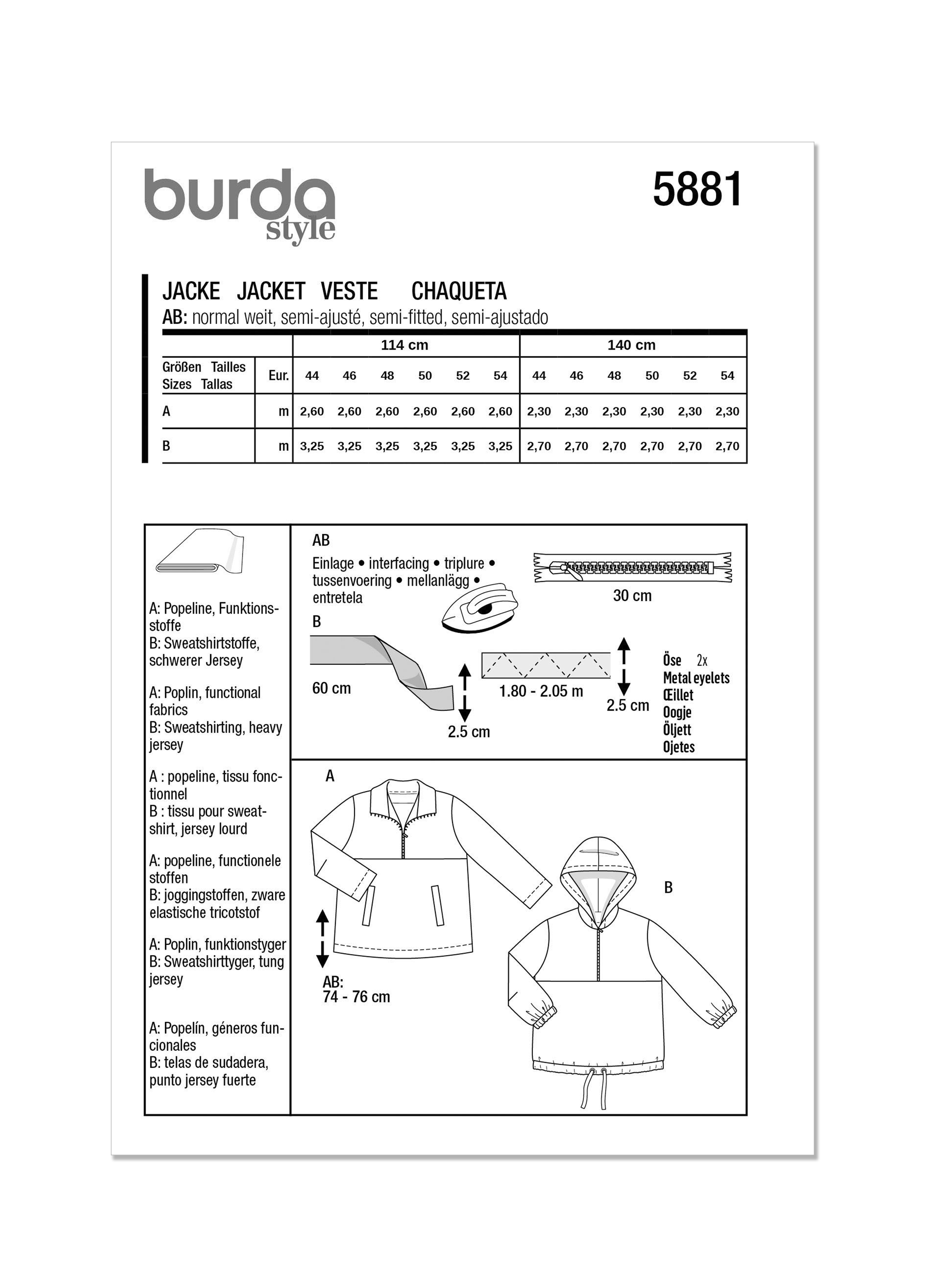 Burda Jacket 5881