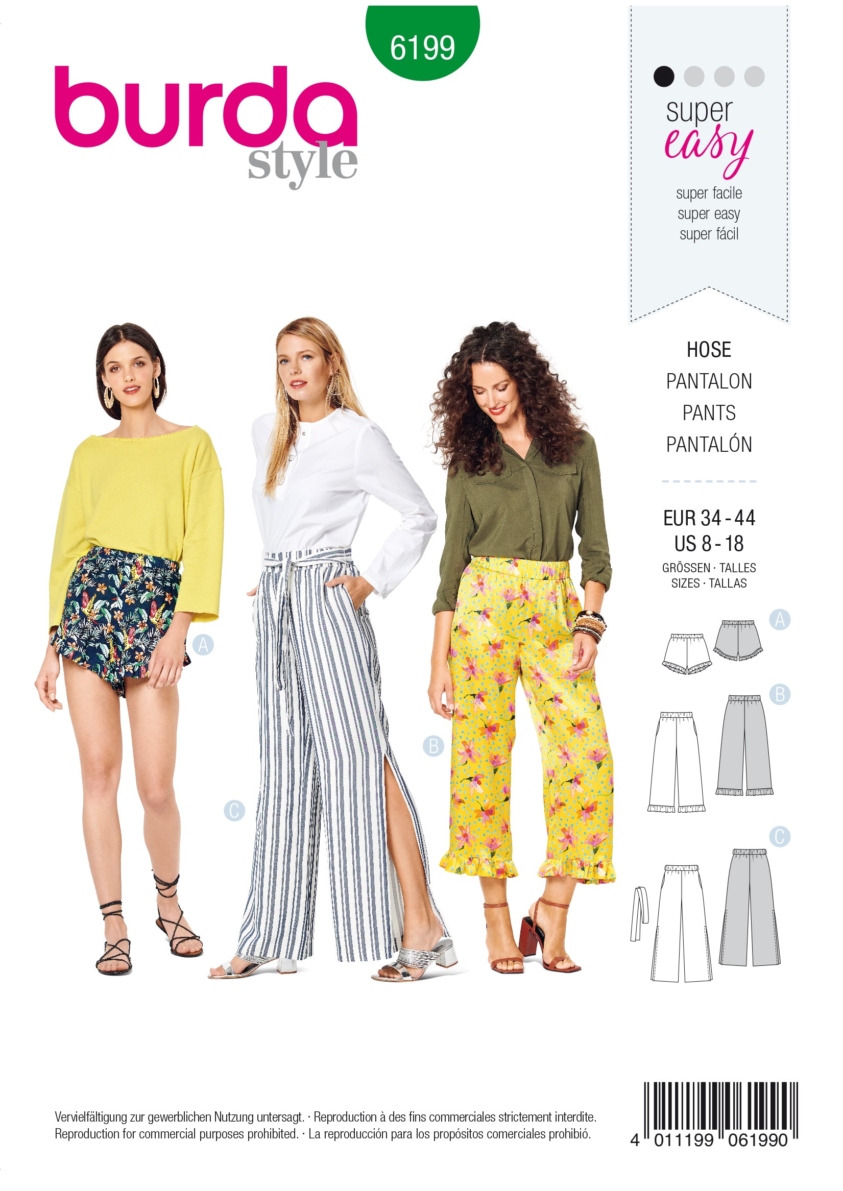 Burda Trousers and Shorts 6199