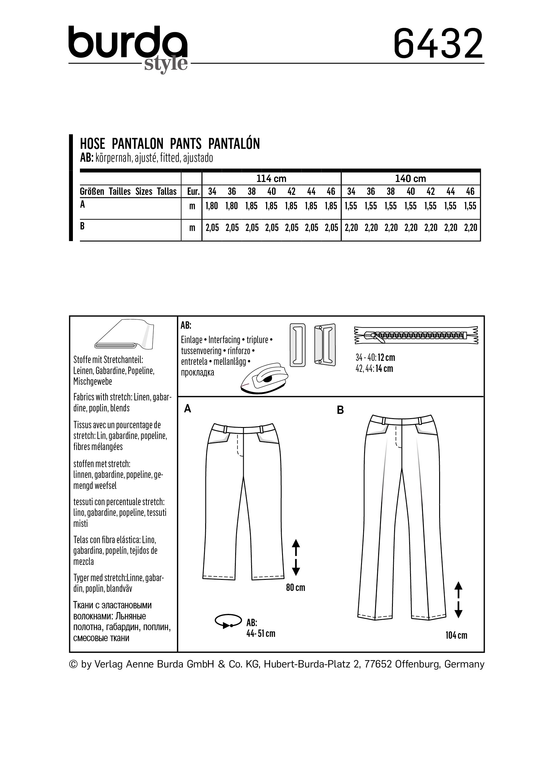 Burda Trousers 6432