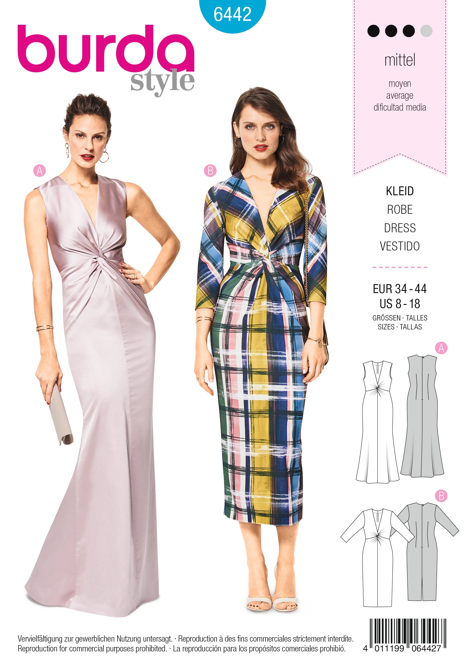 Burda Evening Dresses 6442 The Fold Line Burda Evening Dresses 6442 The Fold Line