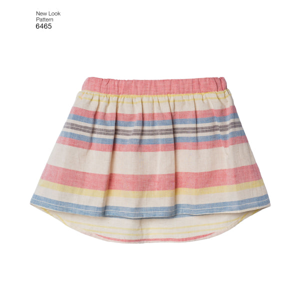 New Look Child Top, Skirt and Shorts N6465