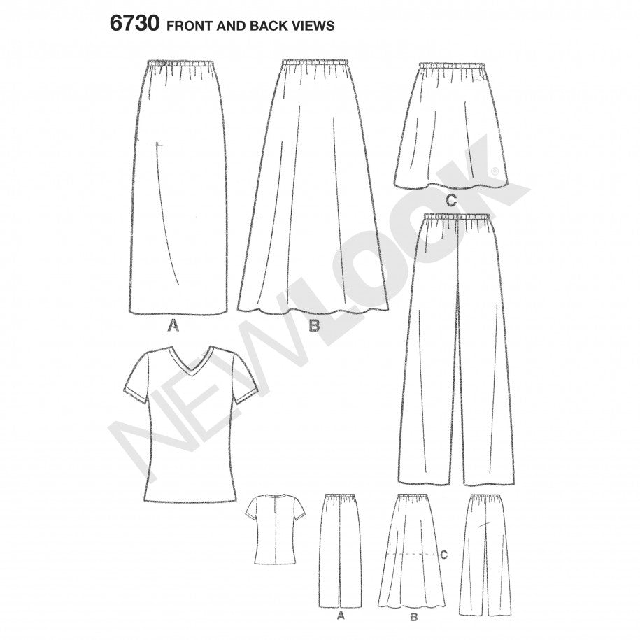 New Look Tops, Skirts and Trousers N6730