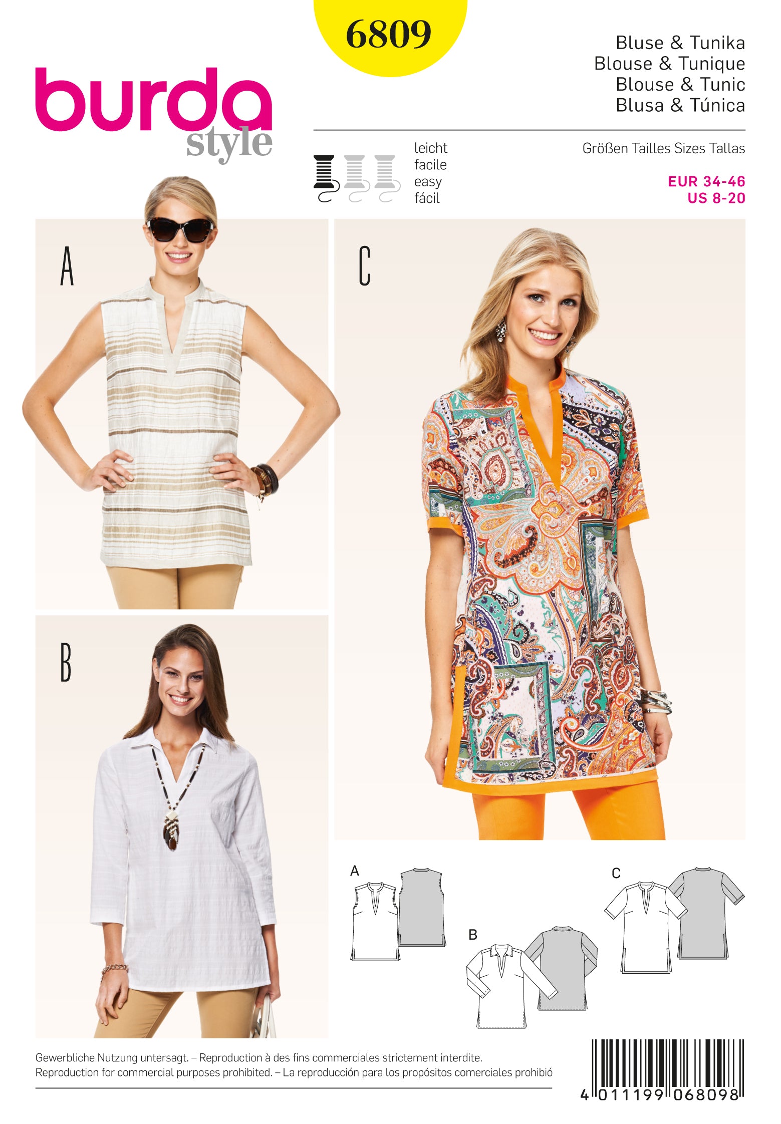 Burda Blouse and Tunic 6809