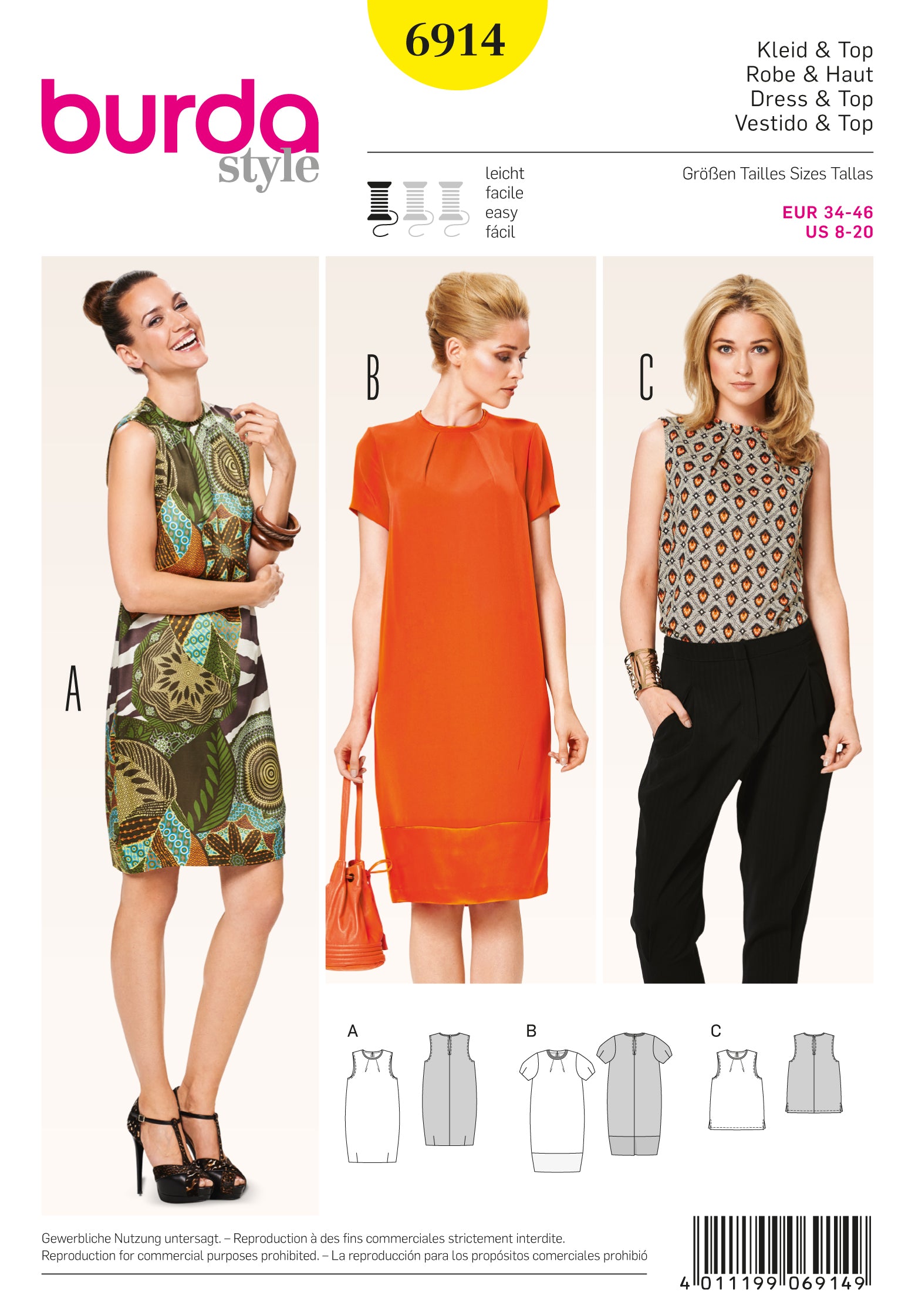 Burda Dresses and Top 6914