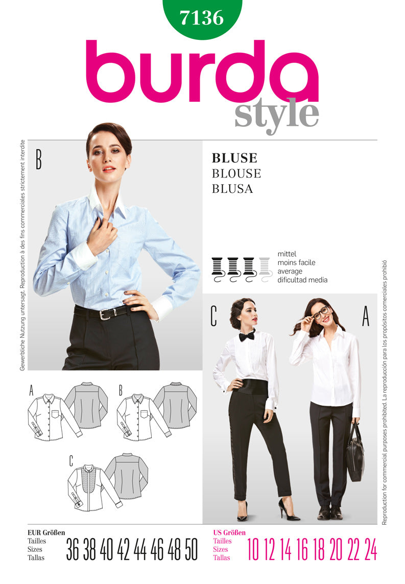 Burda Shirt and Blouse 7136