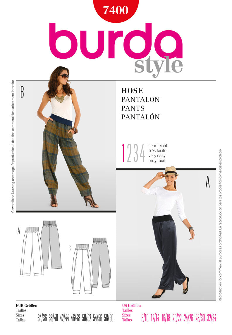 Burda Casual Trousers 7400