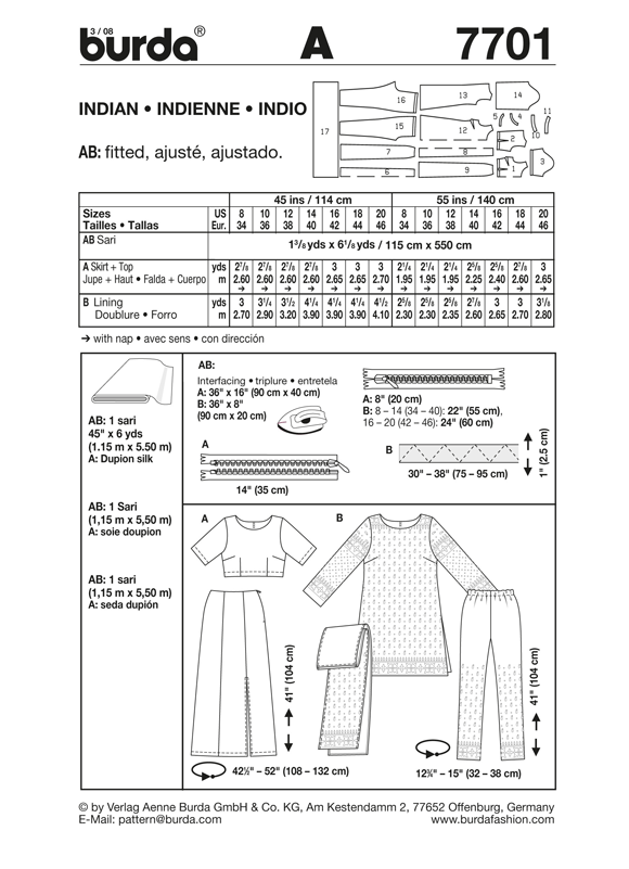 Burda Sari 7701