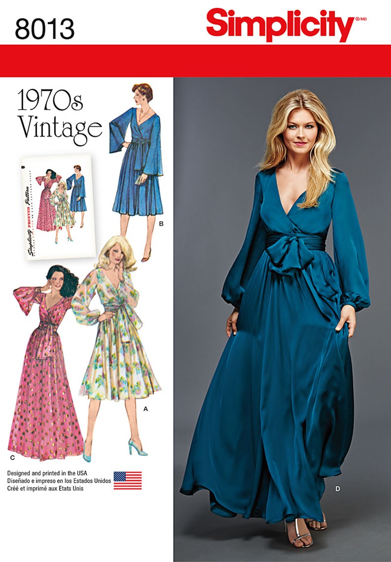 Simplicity Vintage 1970's Dress S8013