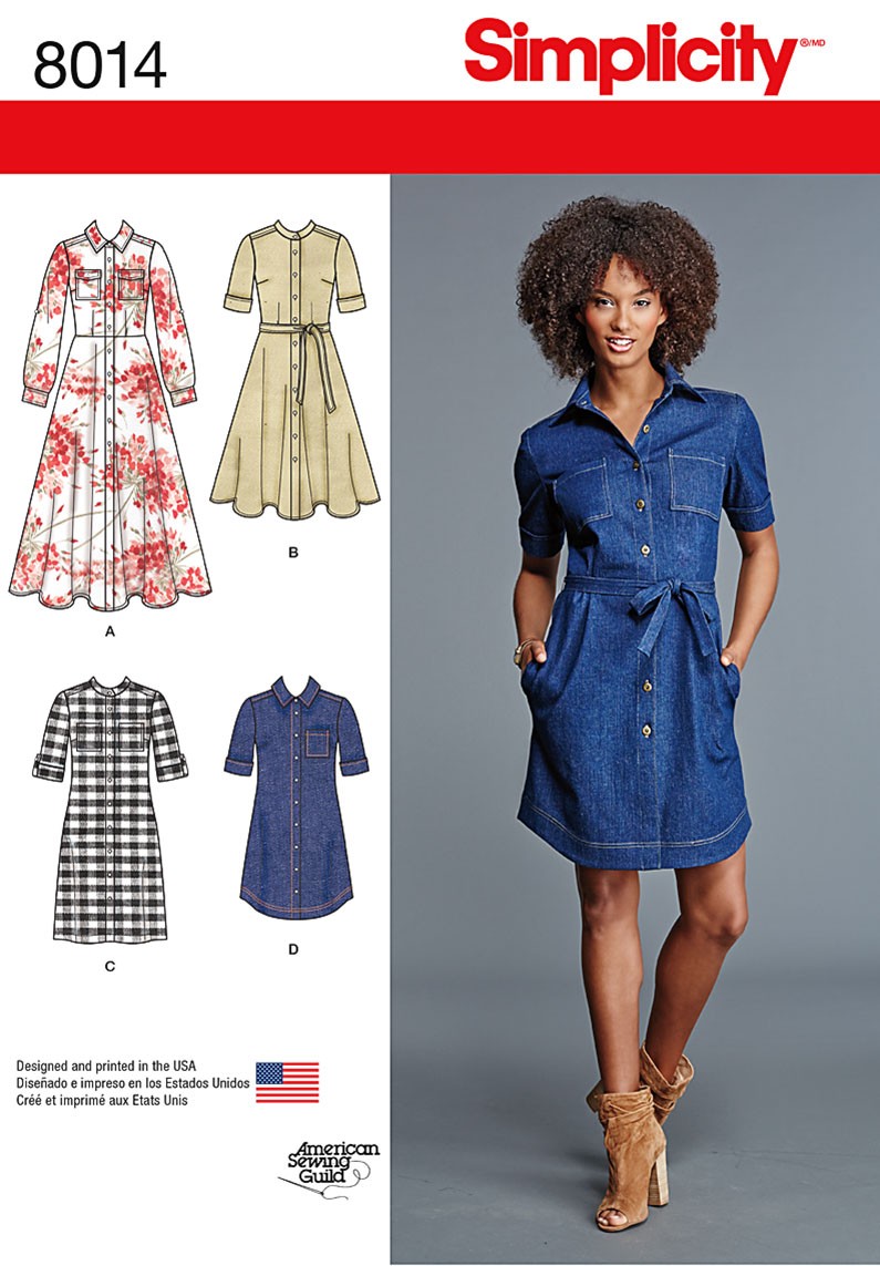 Simplicity Vintage Shirt Dress S8014