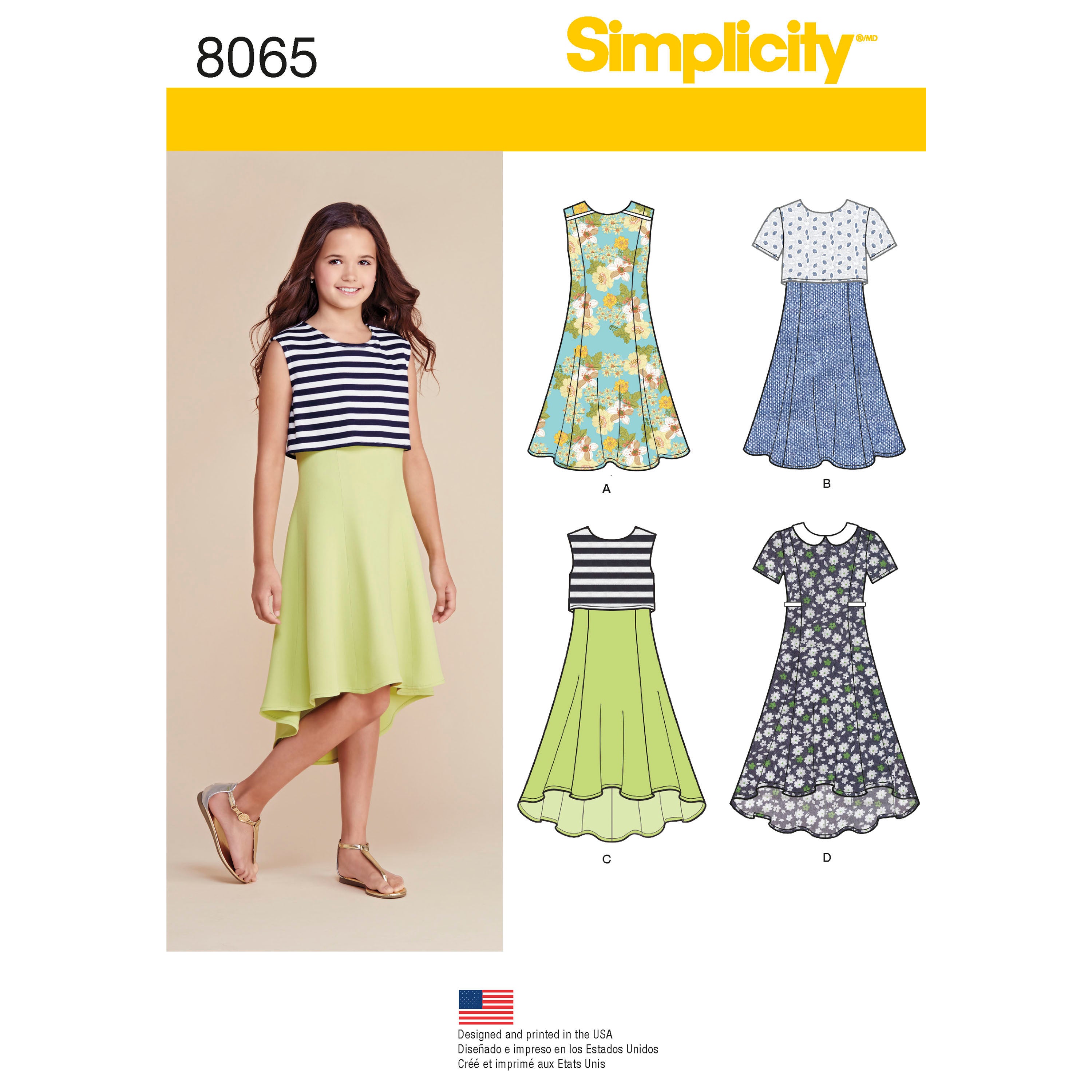 Simplicity Child/Teen Dresses S8065