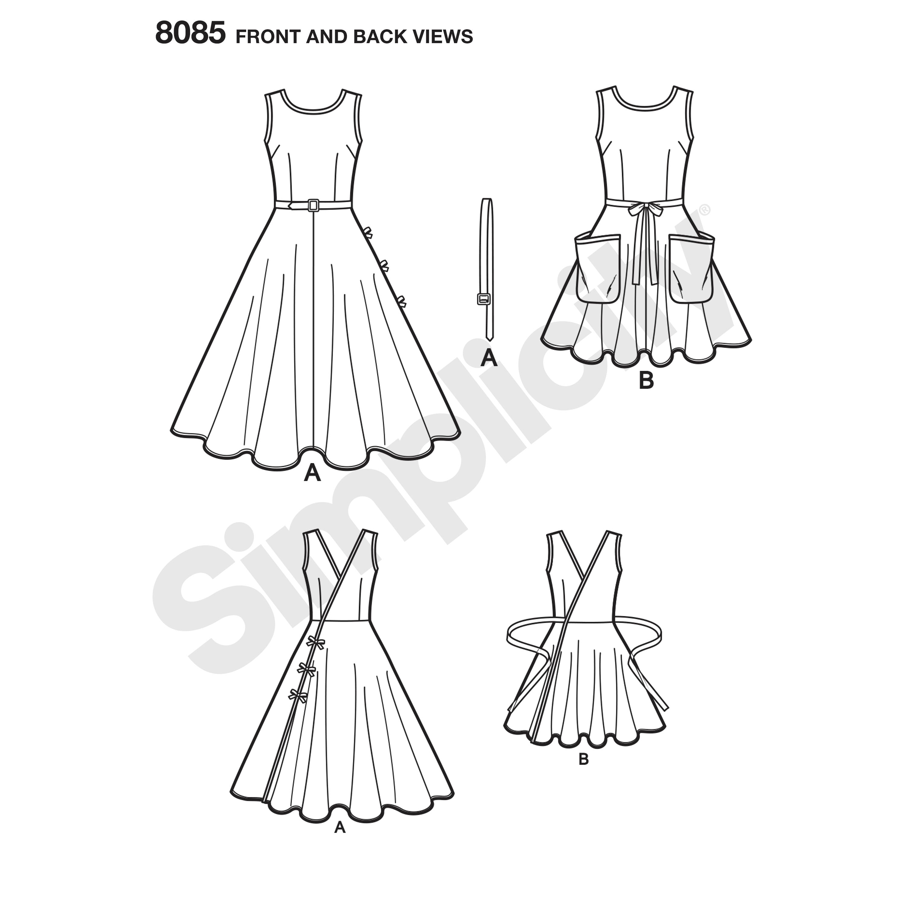Simplicity Vintage 1950's Dress S8085
