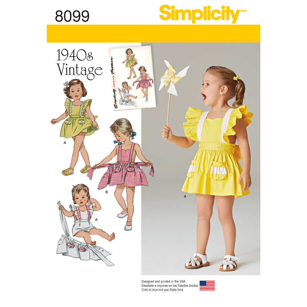 Simplicity Baby/Child Romper and Skirt S8099