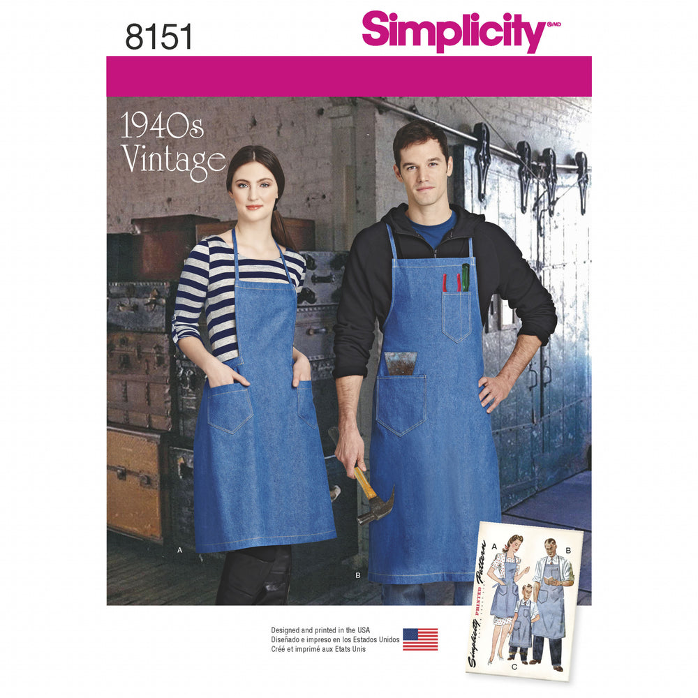 Simplicity Unisex/Child Aprons S8151