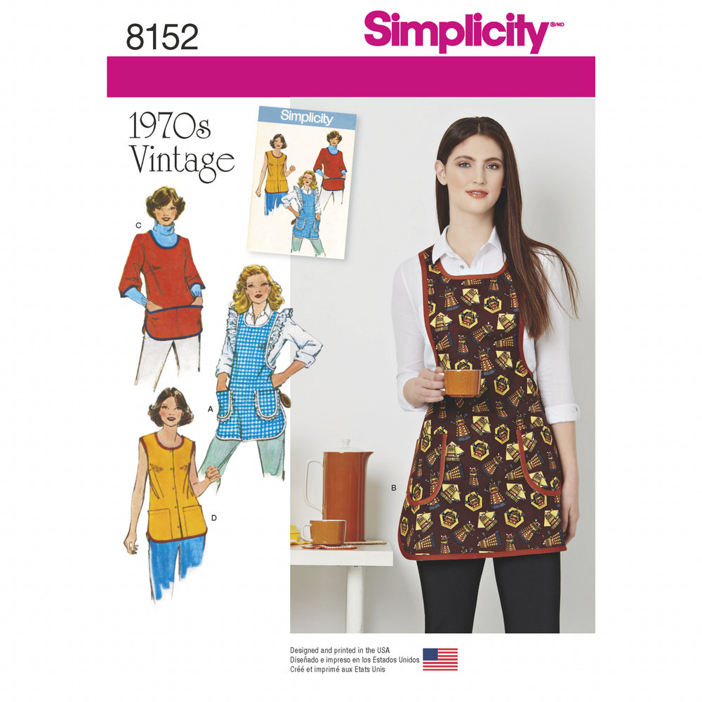Simplicity Vintage 1970's Aprons S8152