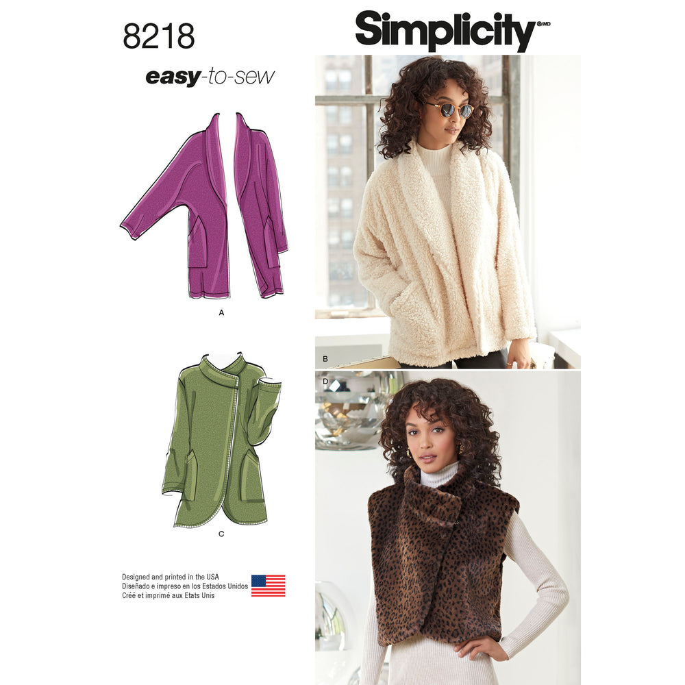 Simplicity Jacket and Vest S8218