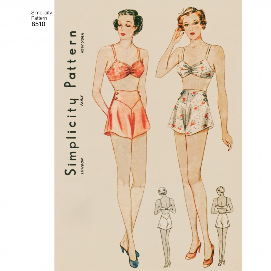 Simplicity Vintage Brassiere & Panties S8510