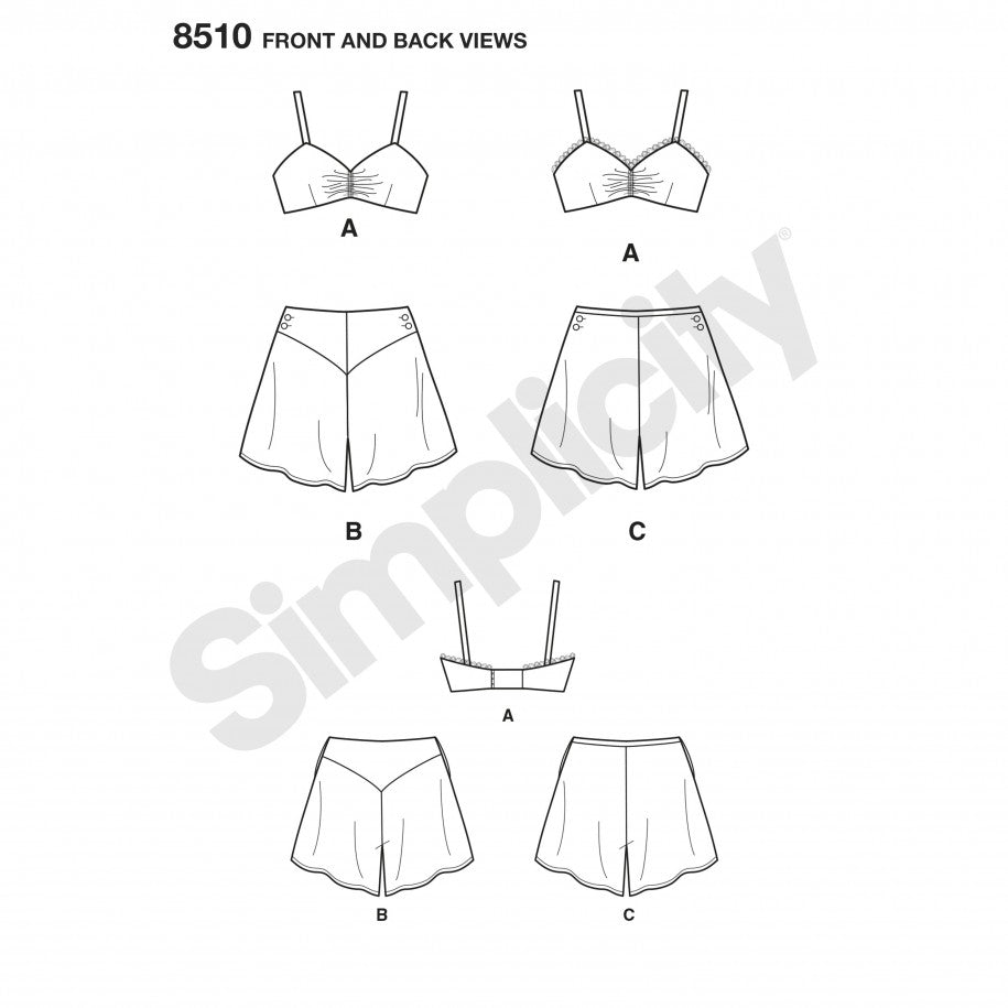 Simplicity Vintage Brassiere & Panties S8510