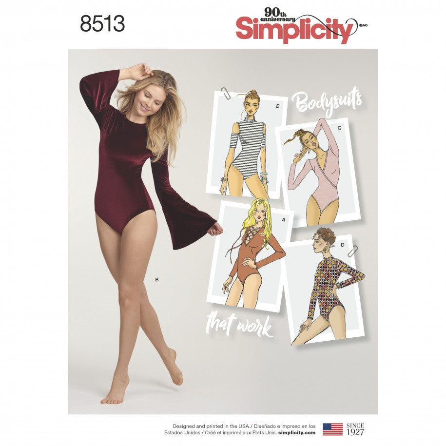 Simplicity Knit Bodysuits S8513