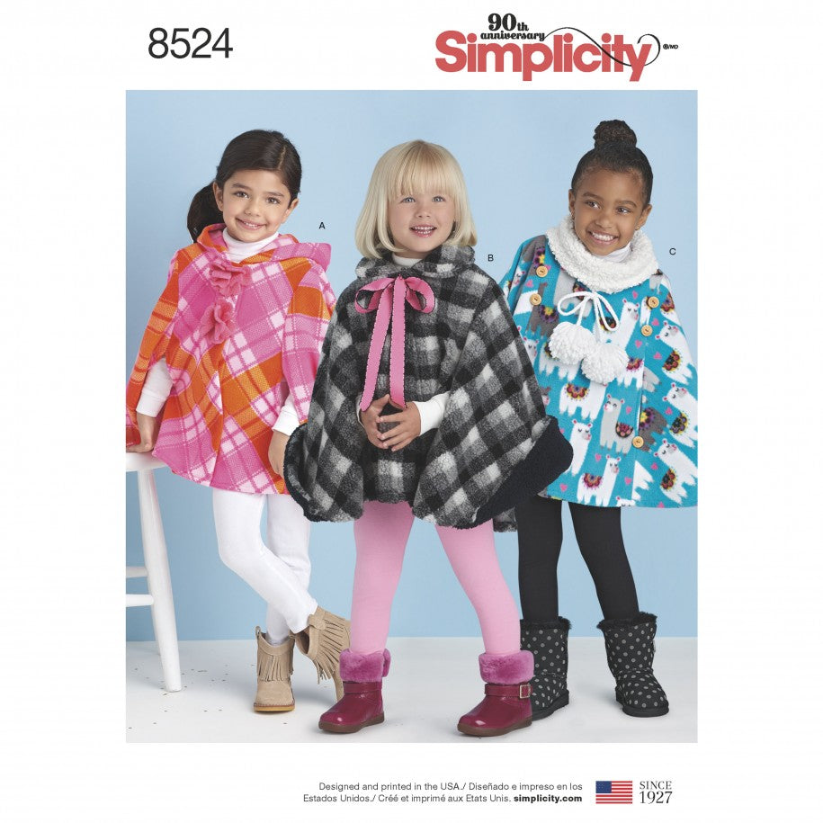 Simplicity Children's Poncho S8524
