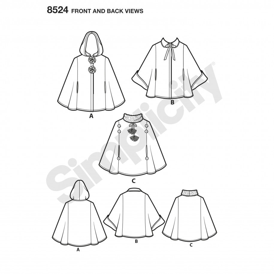 Simplicity Children's Poncho S8524