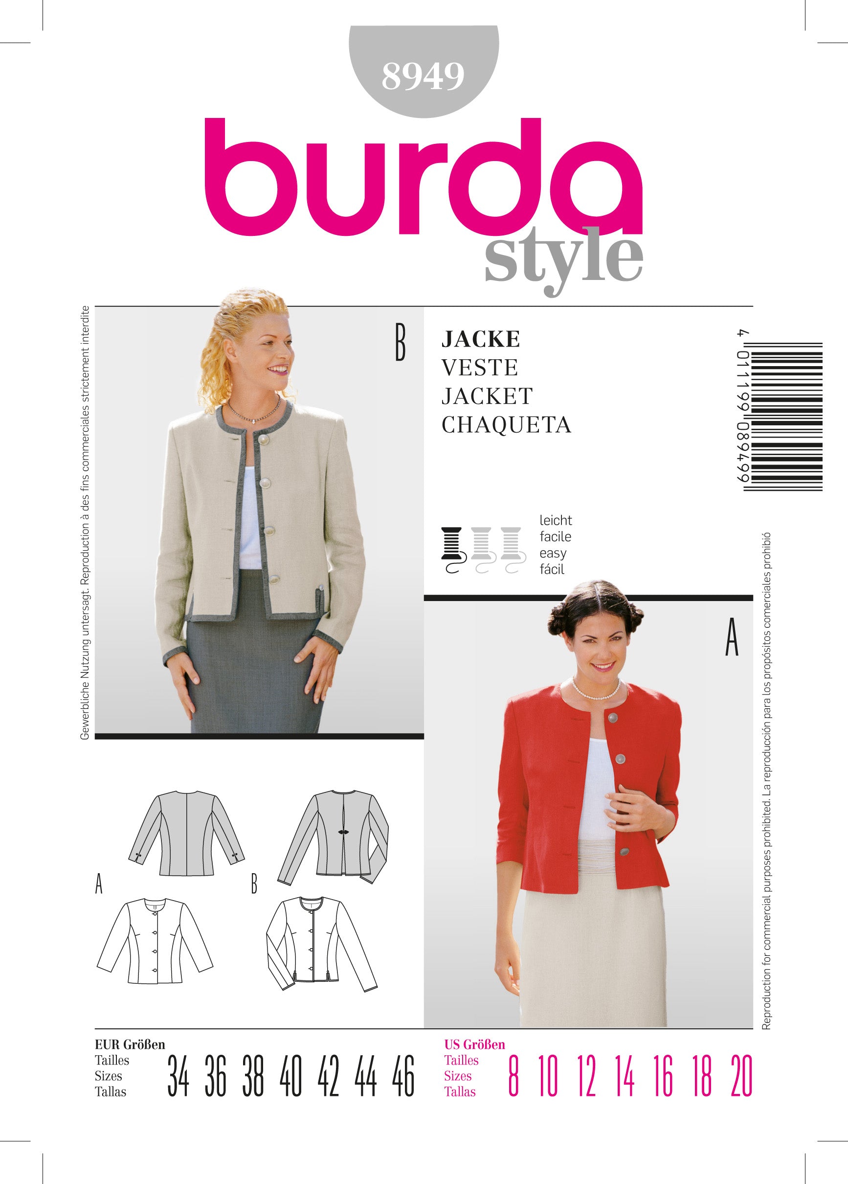 Burda Jacket 8949