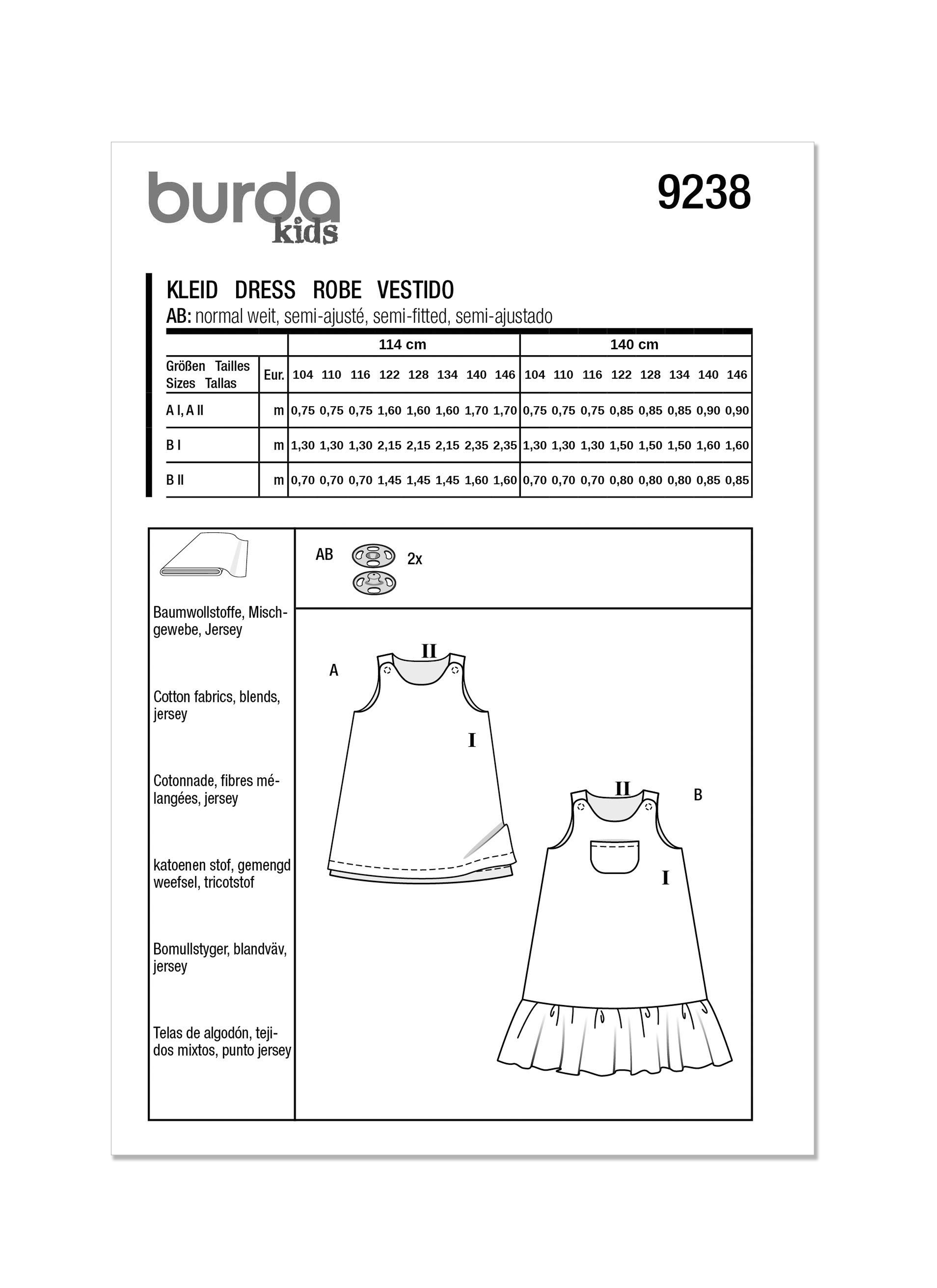 Burda Childs Dress 9238