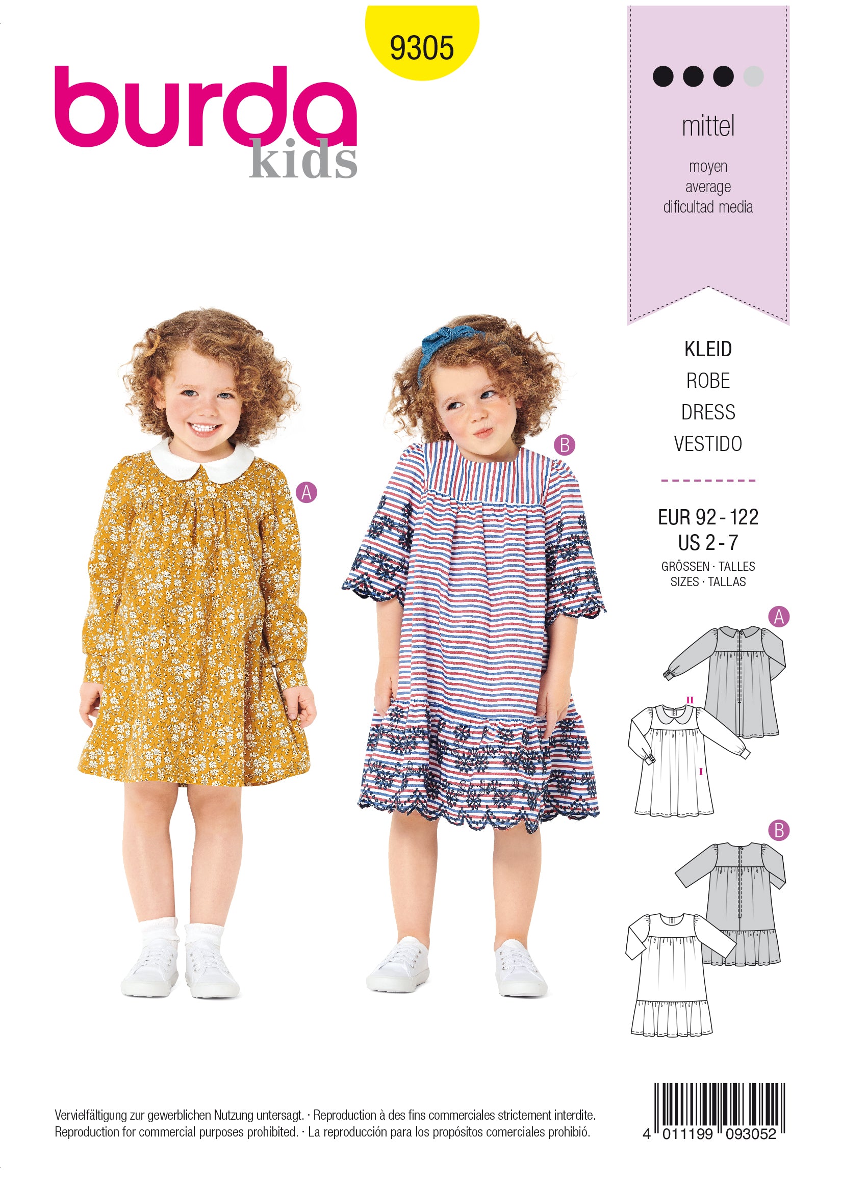 Burda Child Dresses 9305