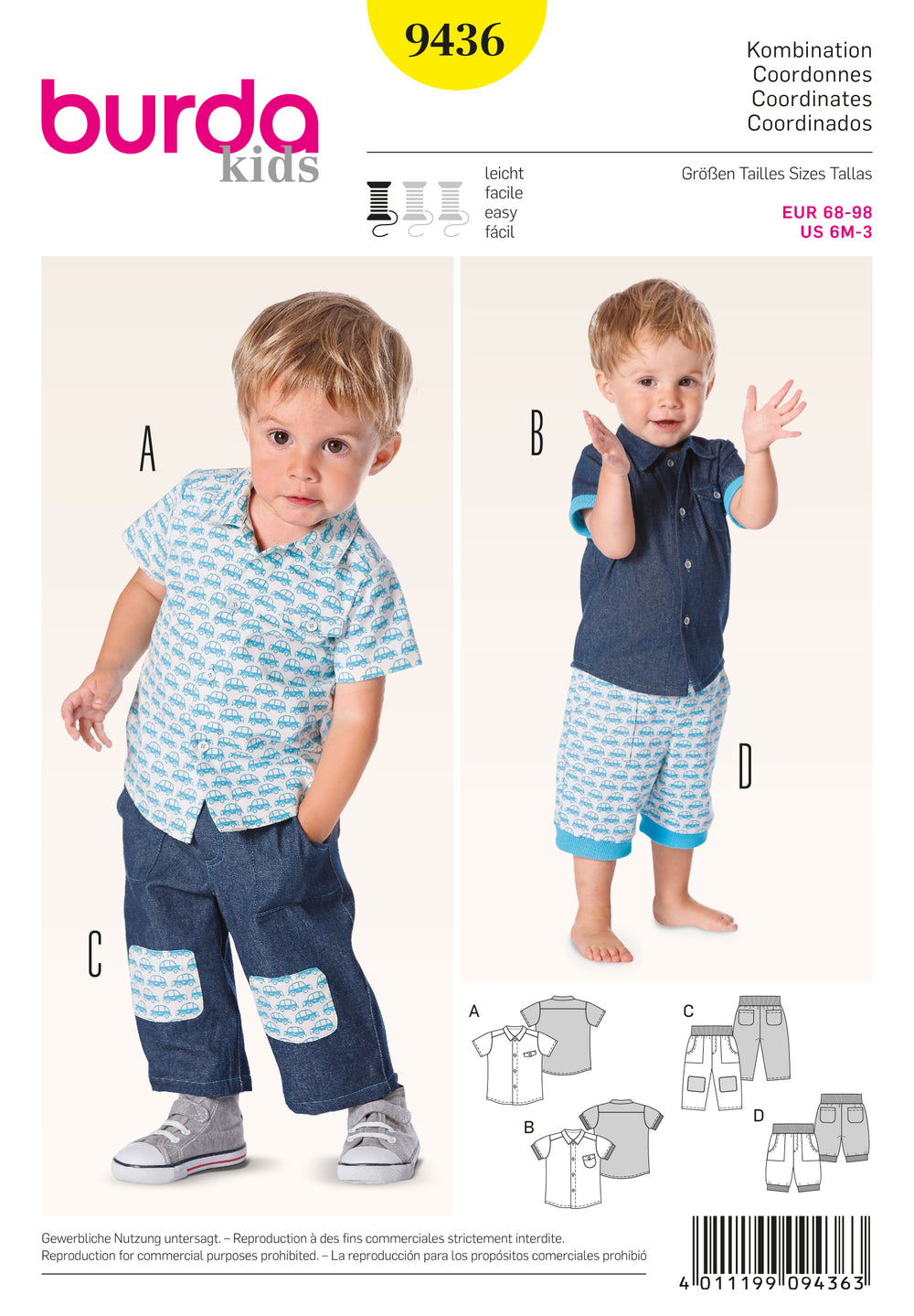 Burda Baby/Child Skirt and Trousers 9436