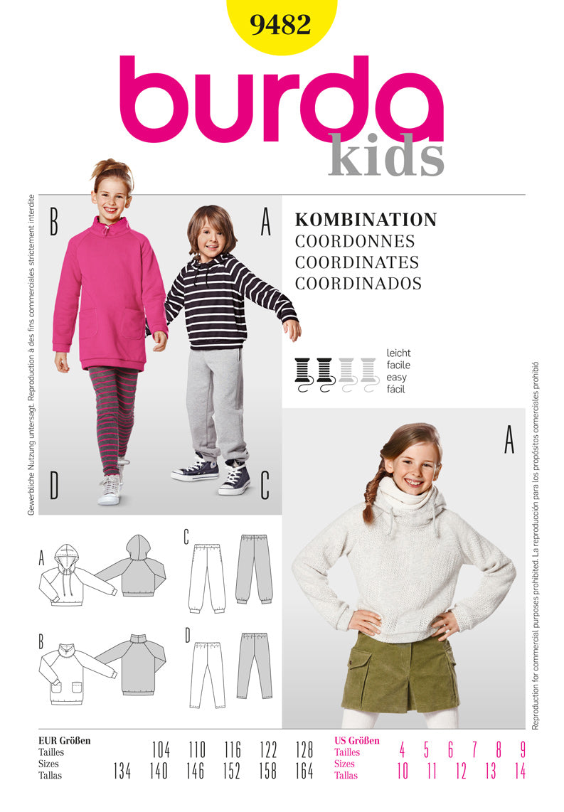 Burda Child/Teen Hoodie and Joggers 9482