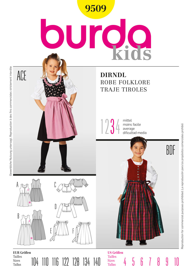 Burda Child Dresses and Tops 9509