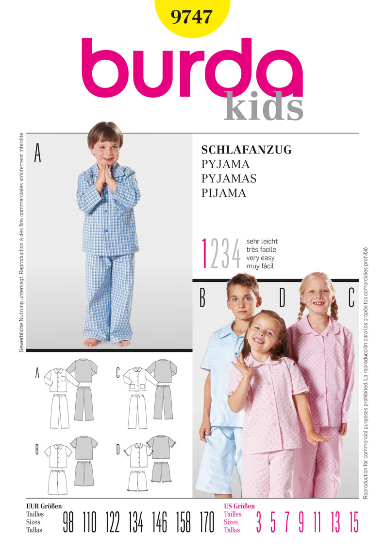 Burda Child/Teen Pyjamas 9747
