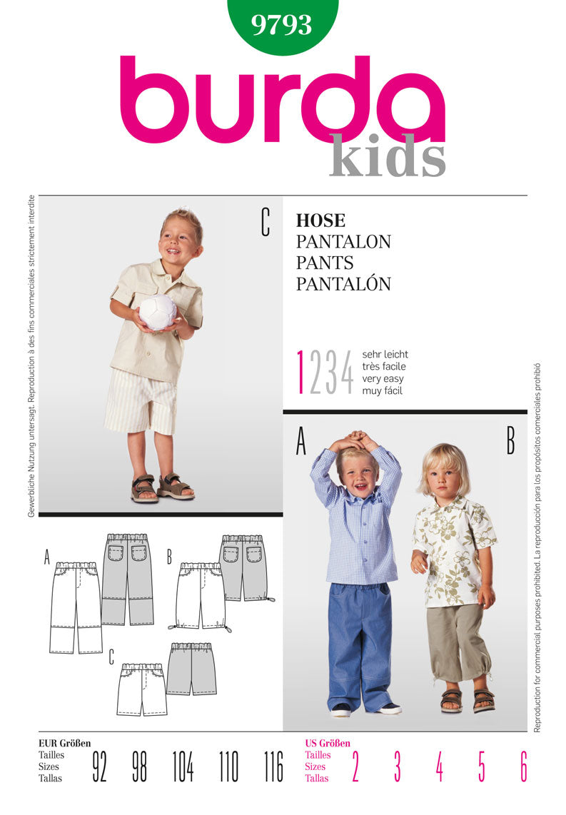 Burda Child Trousers 9793