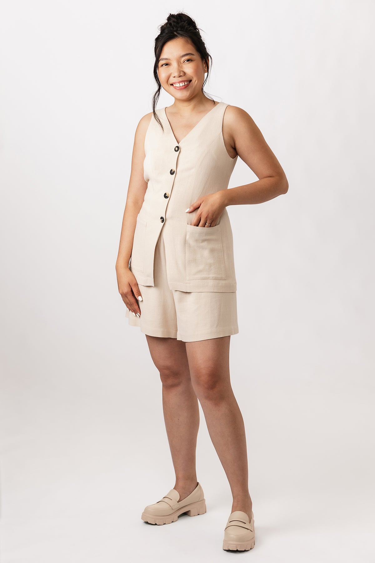 Named Asteri Button-down Dress and Vest