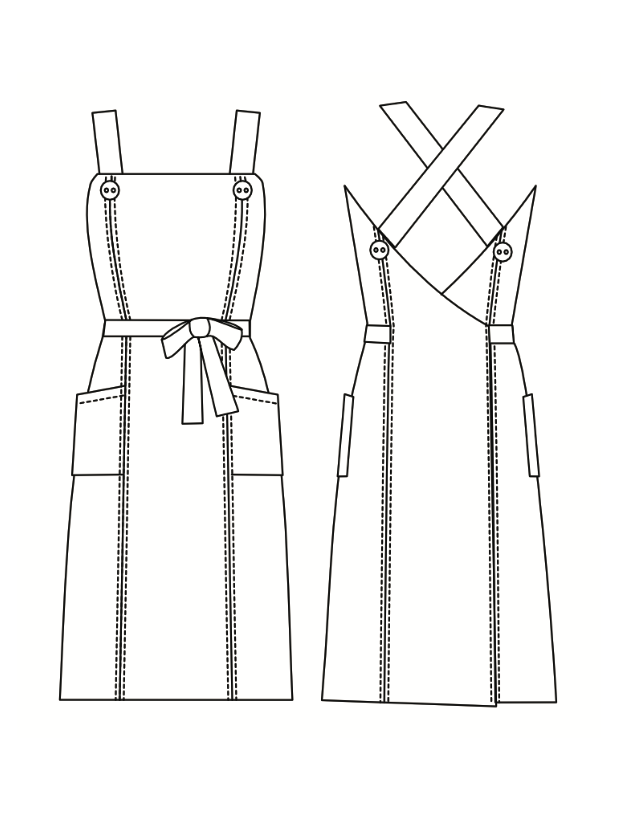 Alice & Co Patterns Adele Apron Dress