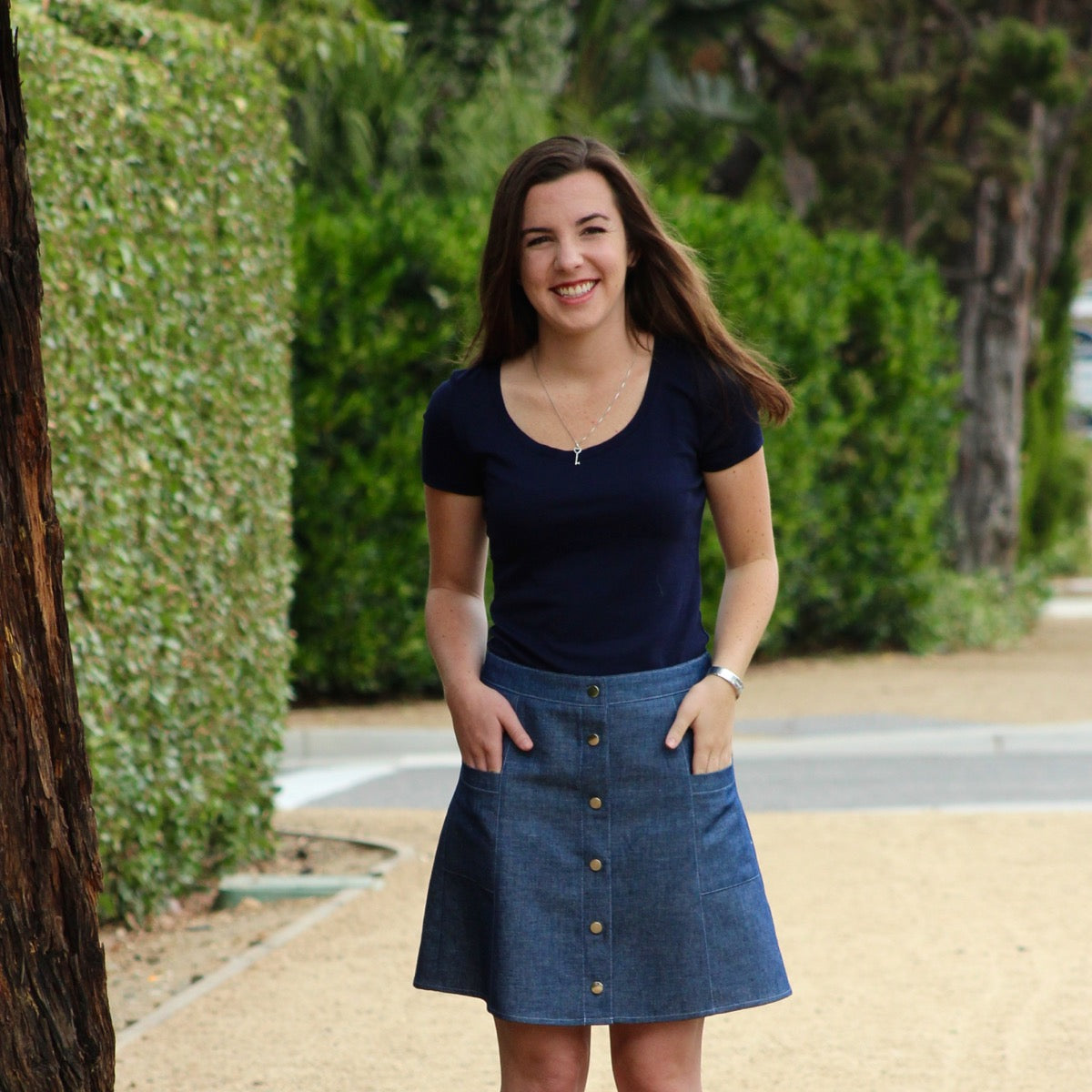 Blue Dot Patterns Ally Skirt