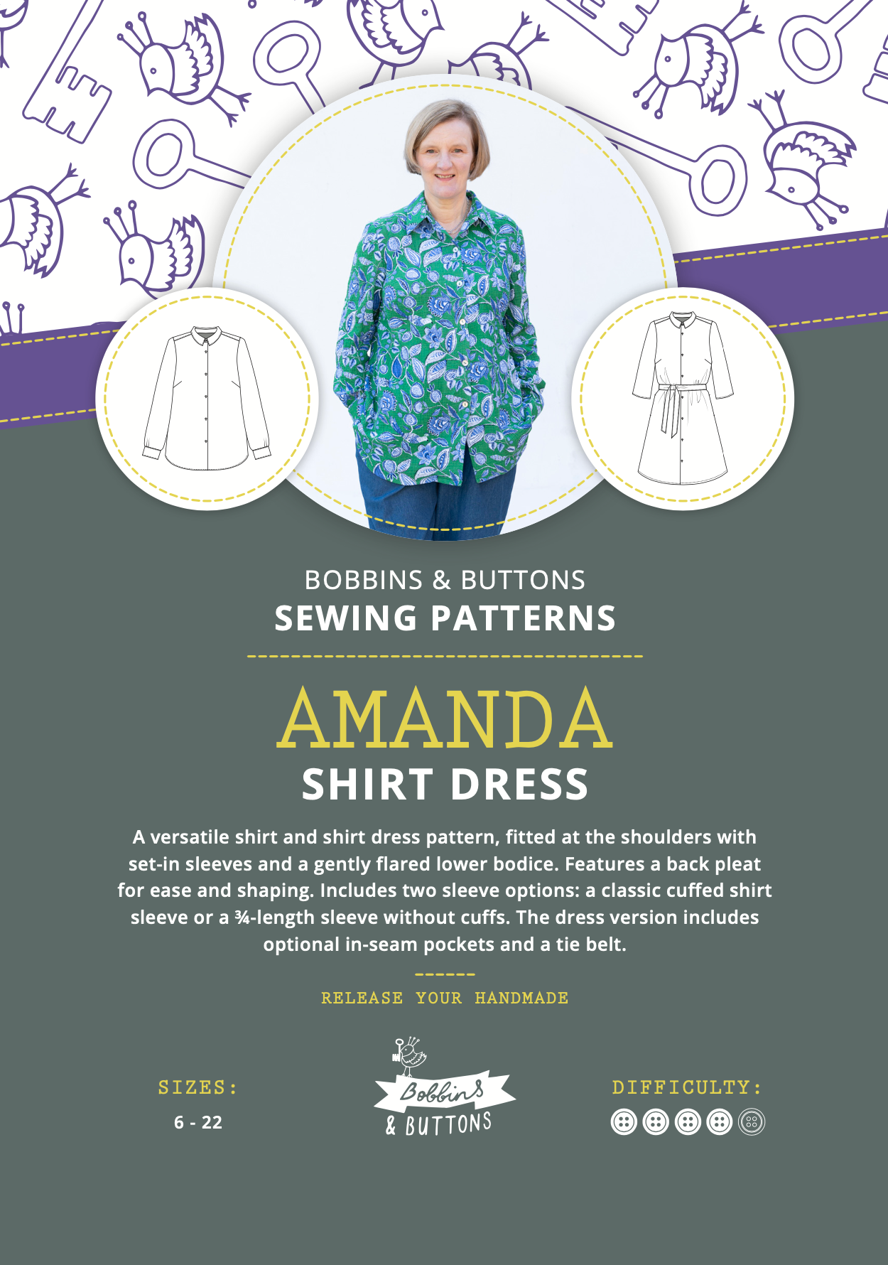 Bobbins and Buttons Amanda Shirt and Dress