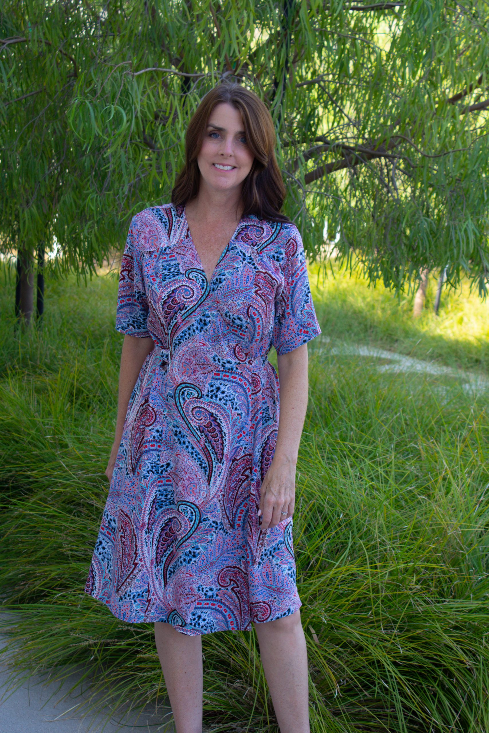 Blue Dot Patterns Andrea Wrap Dress and Top
