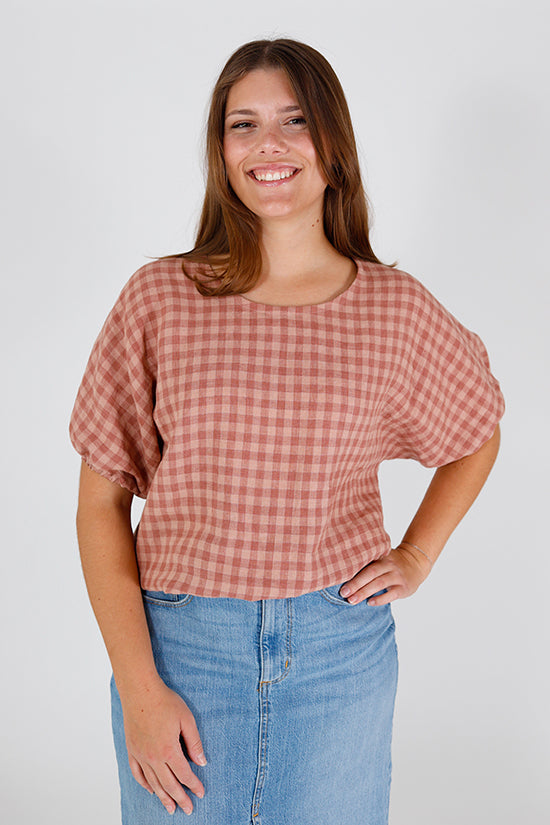 Chalk and Notch Aria Top