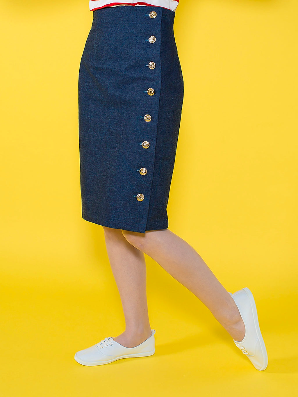Pencil Skirt Button Through Skirt Pattern Pencil Skirt Sewing