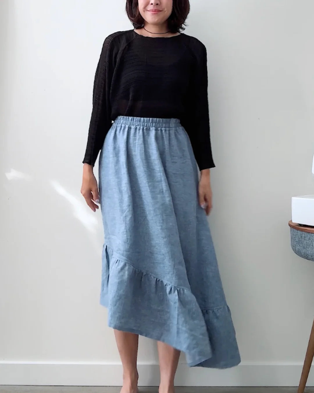 Sewing Therapy Asymmetric Ruffle Skirt
